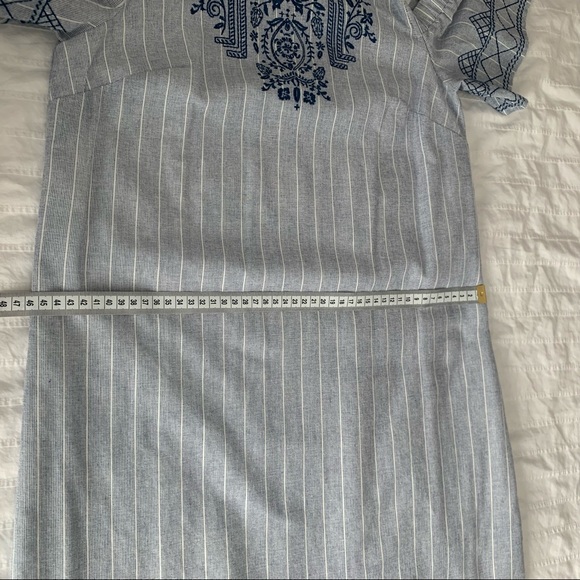 Knox Rose Embroidered Boho Cold Shoulder Dress - Picture 5 of 7